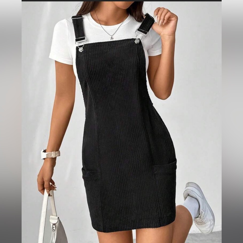 SHEIN Moosta Overall Corduroy Dress
